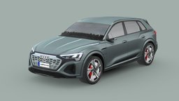 Audi Q8 e-tron modern, power, vehicles, tire, cars, suv, drive, audi, luxury, speed, automotive, crossover, q8, e-tron, vehicle, lowpoly, futuristic, car, electric, audi-q8, etron