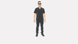 Man In Black Dress 0227 style, people, clothes, dress, miniatures, realistic, character, 3dprint, model, man, male, black