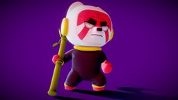 red panda panda, stylised, character, cartoon, game, animal, stylized, characterdesign