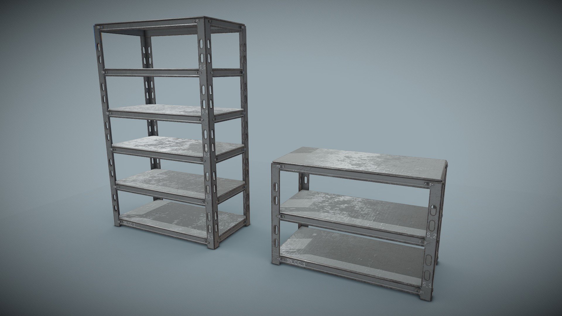 Metal Shelves

Files: FBX.

-Non overlapping uv

Texture: Base color_4K Metallic_4K Roughness_4K Normalmap_4K Height_4K - Metal Shelves - Buy Royalty Free 3D model by carlcapu9 3d model