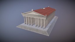 Temple of Artemis greek, ancient, artemis, wonders, substancepainter, temple