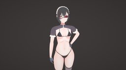 Defective maid animegirl, 3dmodel