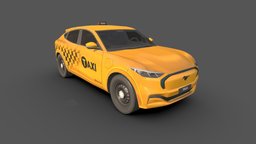 Ford Mustang Mach-E Taxi police, ford, taxi, taxidermy, ford-mustang, taxi-driver, vehicle, car, 2023, taxicar