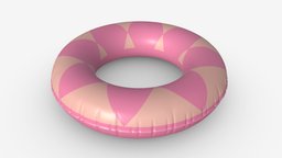 Inflatable swimming ring circle, toy, security, float, tube, pool, holiday, round, inflatable, safety, water, beach, rubber, swim, 3d, pbr, ring, sea