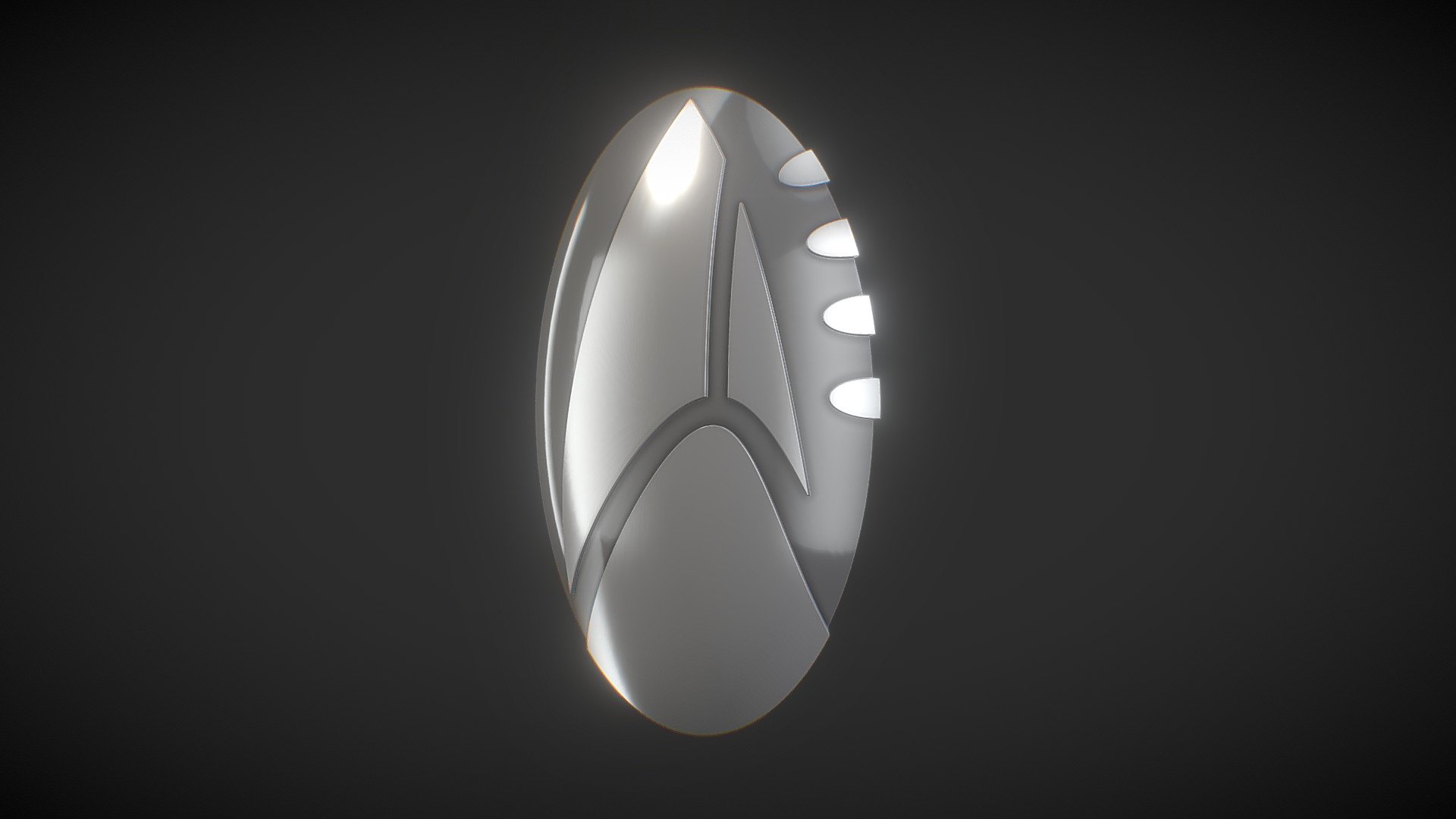 The new Star Trek Discovery season 3 badge!
Available to download in the Sketchfab store as well! - Star Trek Discovery Season 3 badge - Buy Royalty Free 3D model by martinhajek 3d model
