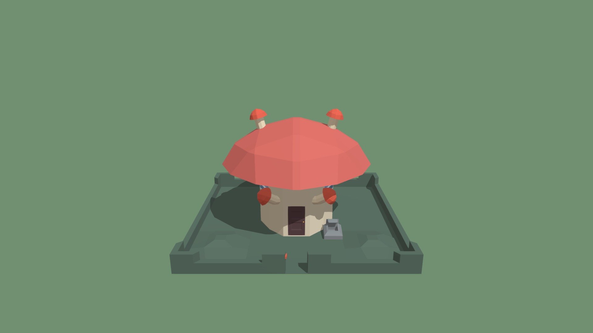 Mushroom House - 3D model by Pong.Tangprasertwut 3d model