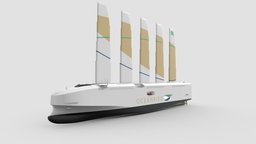 Oceanbird is a large wind-powered vessel truck, marine, wind, roll, po, off, powered, vessel, carrier, on, cargo, ferry, pax, watercraft, dugong, roro, car, ship, industrial, boat, oceanbird