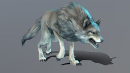 Wolf walk-cycle Animated