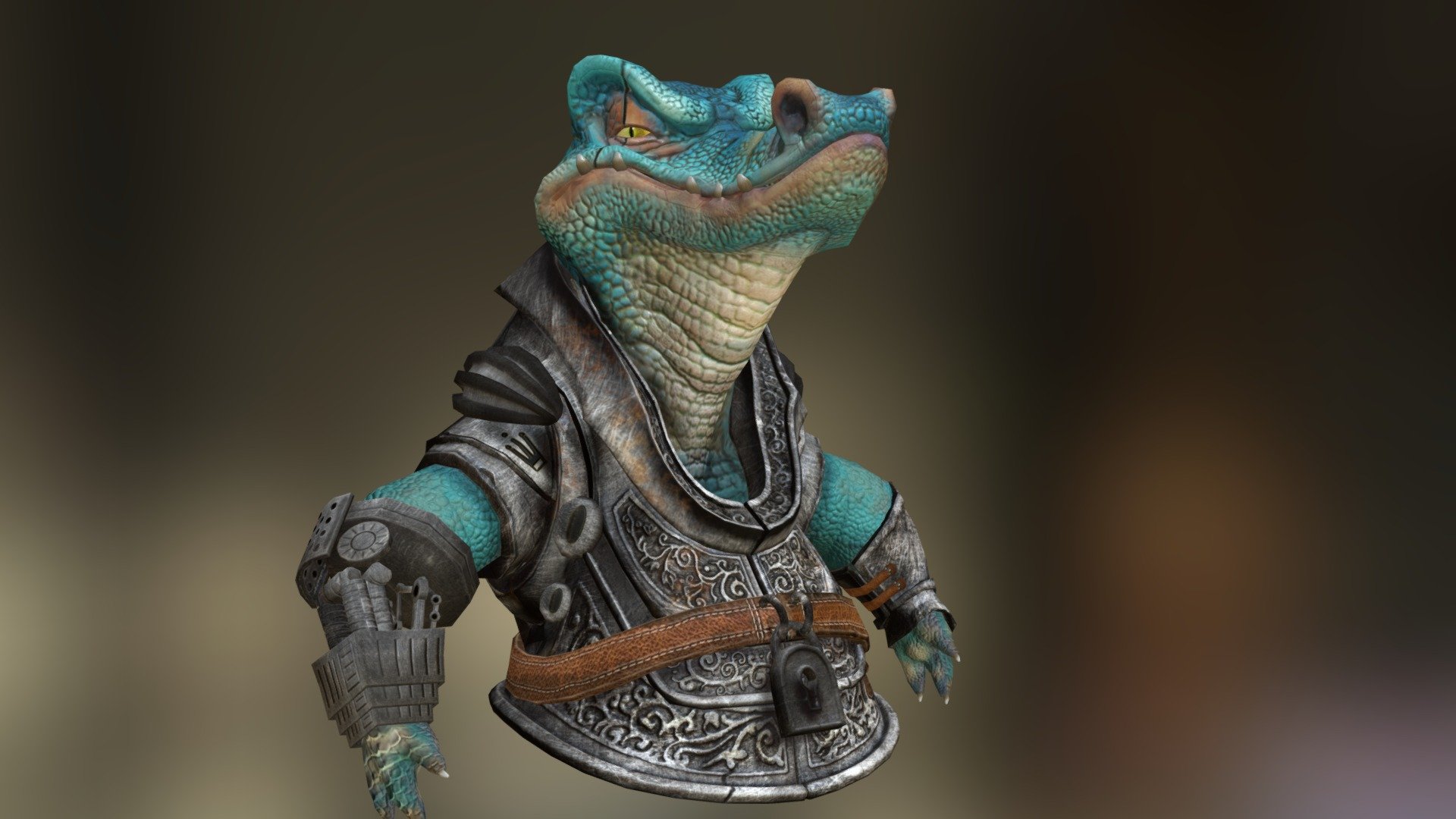 crocodile fan art - 3D model by bogdanovicana 3d model