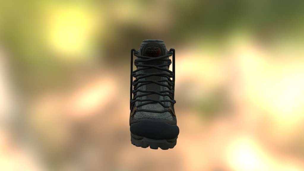 Sculpted in Zbrush, textured in 3D Coat with DIffuse, Rough, Metal, and Normal maps 1k size.  - Hiking Boot - 3D model by verdentgrey 3d model