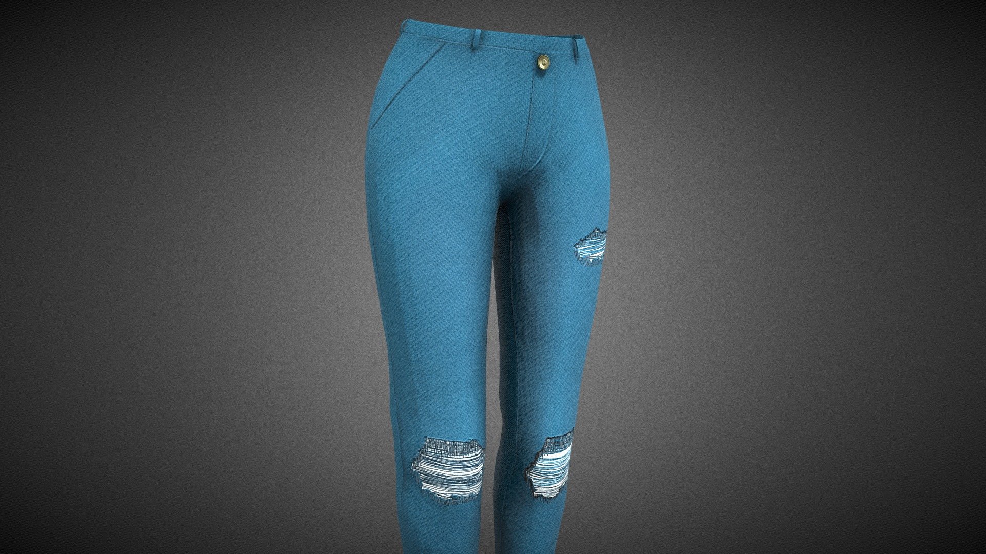 CG StudioX Present :
Female Light Blue Ripped Jeans Pants Style 2  lowpoly/PBR


This is Female Light Blue Ripped Jeans Pants Style 2  Comes with Specular and Metalness PBR.
The photo been rendered using Marmoset Toolbag 4 (real time game engine )

Features :

Comes with Specular and Metalness PBR 4K texture .
Good topology.
Low polygon geometry.
The Model is prefect for game for both Specular workflow as in Unity and Metalness as in Unreal engine .
The model also rendered using Marmoset Toolbag 4 with both Specular and Metalness PBR and also included in the product with the full texture.
The texture can be easily adjustable .

Texture :

One set of UV [Albedo -Normal-Metalness -Roughness-Gloss-Specular-Ao] (4096*4096)
The Alpha map is included within the Albedo map, it's on the Alpha channel.

Files :
Marmoset Toolbag 4 ,Maya,,FBX,glTF,Blender,OBj with all the textures.


Contact me for if you have any questions.
 - Female Light Blue Ripped Jeans Pants Style 2 - Buy Royalty Free 3D model by CG StudioX (@CG_StudioX) 3d model