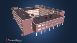 School project #222-1-278 brown-pink-sandy school, buildings, ukraine, game-asset, citiesskylines, low-poly-model, dnipropetrovsk, lowpolymodel, dnepr, dnepropetrovsk, soviet-architecture, dnipro, low-poly-blender, soviet-house, low-poly, lowpoly, gameasset, building, cities-skylines