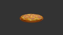 Піца Гавайська (Pineapple_meat_pizza) photoscanning, 3model