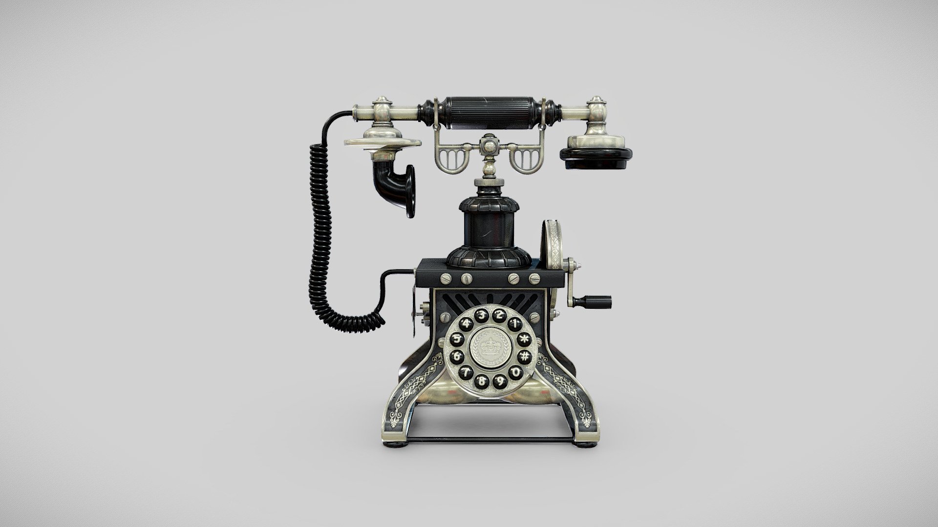 3d photorealistic model of an antique phone Eiffel Tower 1892 with an original vintage Retro style and ornamented.

Entirely modeled with 3d studio max and rendered This model contains 61547 polygons




All Textures 4k PBR (specular/gloss and roughness/metalness)

4 variants textures

Available Formats




MAX (3d Studio Max 2017)

FBX (Multi Format)

3ds

OBJ (Multi Format)
 - Eiffel Tower 1892 Reproduction Telephone - Buy Royalty Free 3D model by Enaphets 3d model