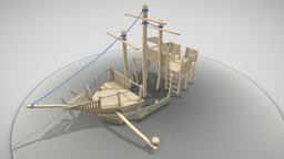 Playground Wood Ship (wip-3) wooden, playground, wip, vis-all-3d, 3dhaupt, software-service-john-gmbh, ship, pirates, spielplatz, holzschiff, wood-ship