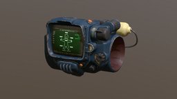 Pip-Boy 3000 Mark IV Vault-Tec corp. gate, rpg, motor, vintage, safe, vault, cola, remote, pipboy, fantazy, automatic, metal, auto, darkness, railing, nuka, automat, firstpersonshooter, vault-boy, railing-component, vault-tec, stair, staircase, game, rock, fallout, door