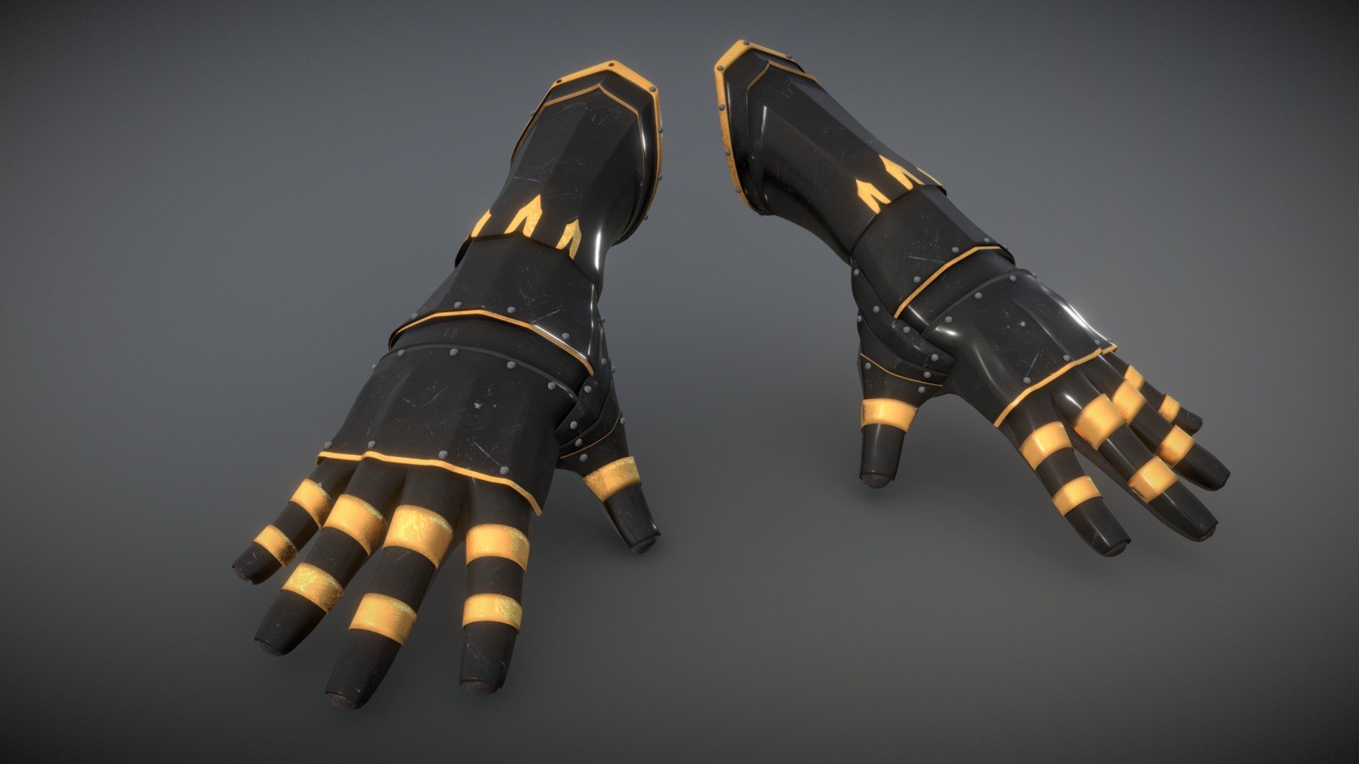 Piece of armor for your hands - Medieval gloves - Download Free 3D model by KIFIR 3d model