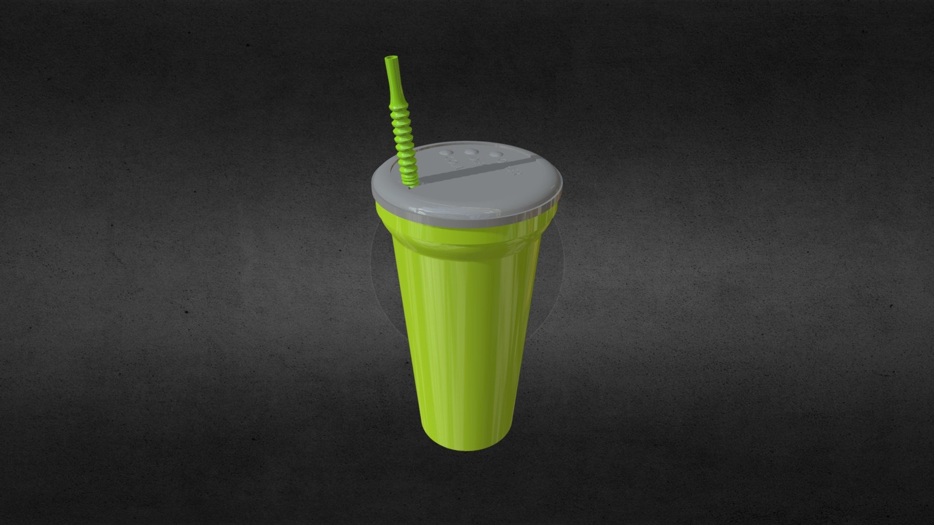 Cup with bendee straw - 3D model by dzignfx 3d model