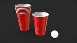 Red Solo Cup Pack red, unreal, college, party, beer, props, pong, unreal-engine, drinking-cup, metaverse, nft, cup, highpoly, pfp, beer-pong, party-props, red-cup, solo-cup, party-cup, unreal-designer, red-solo-cup, noai