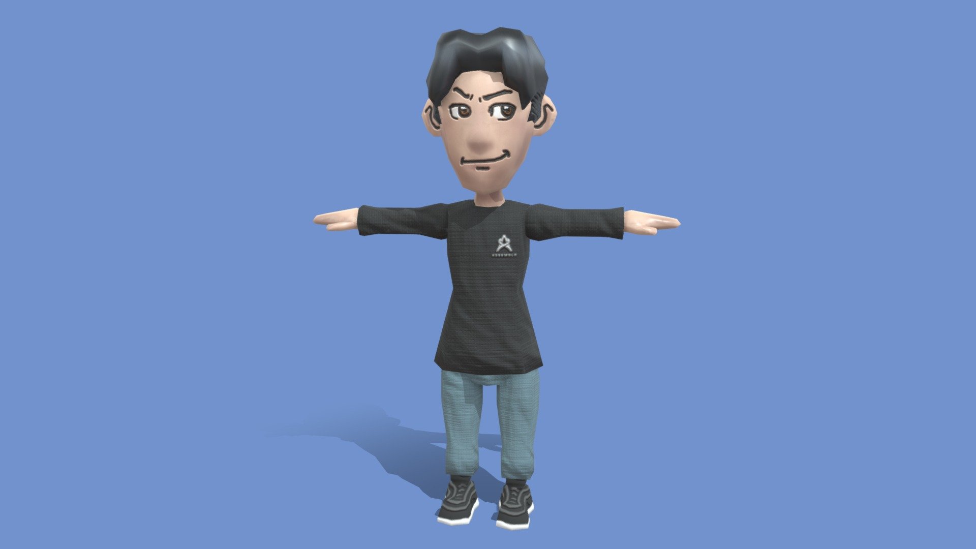 Low Poly Male Character - Download Free 3D model by Hisqie Furqoni (@hisqiefurqoni) 3d model