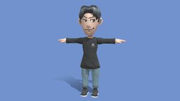 Low Poly Male Character boy, animalcrossing, charactermodel, character, cartoon, characterdesign, human, male, anime, assemblr, hisqie