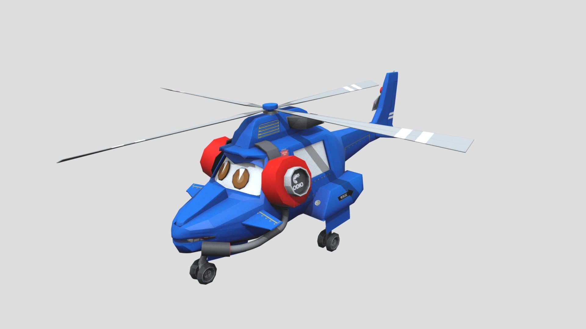 Helicopter Cartoon




low poly

with texture

simple funny

can be turbo smooth





character


 - Helicopter Cartoon - 3D model by epoel_a 3d model
