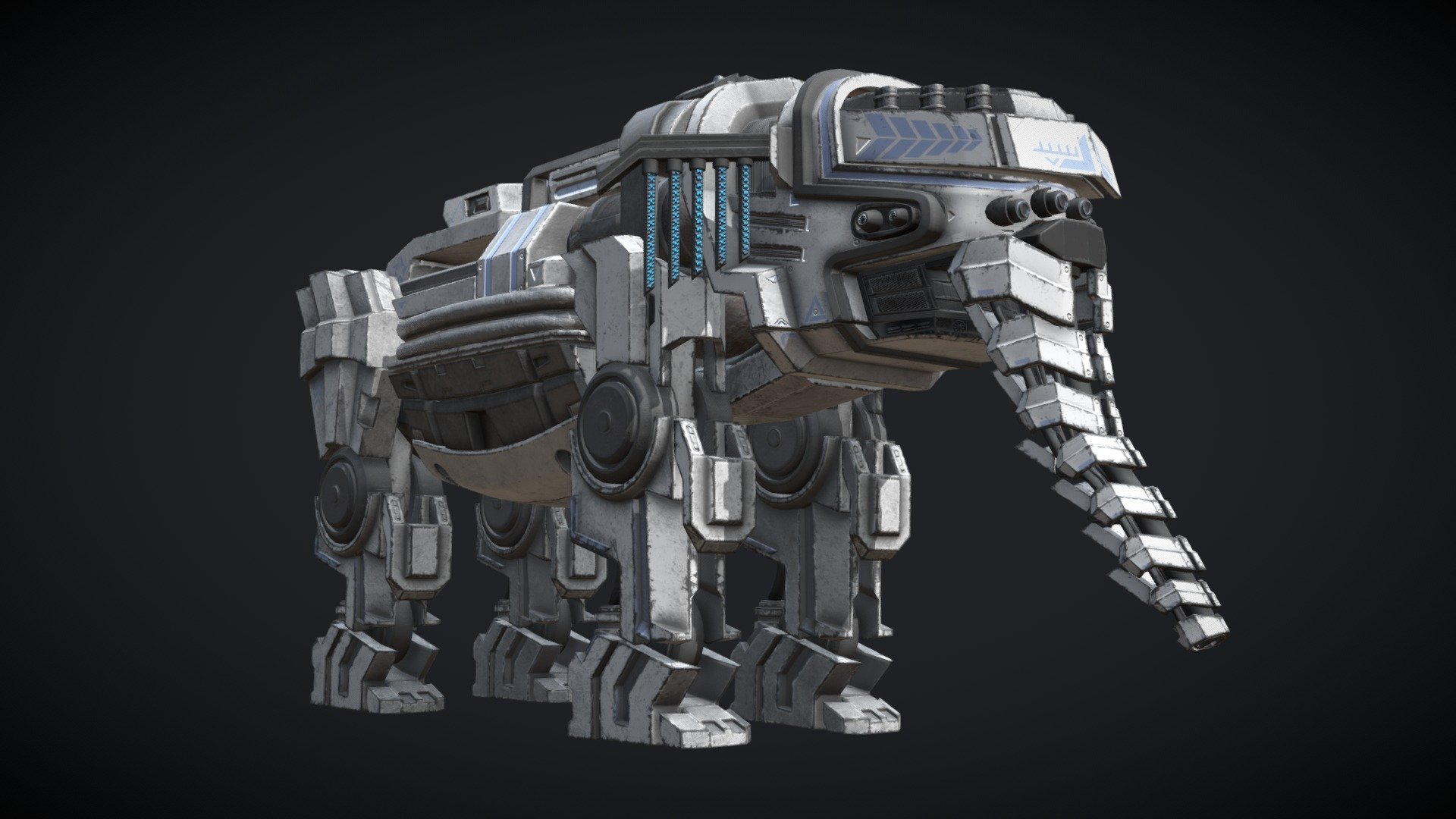 Was inspired by Horizon Zero Dawn and decided to make model like is there
PBR textures: 4096x4096
Polygons: 43,674
Vertices: 23,424
I hope you enjoy and like it :) - Robot Elephant - 3D model by DumitriyL 3d model