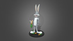 Bugs Bunny model for printing bunny, printing, bugs, tunes, loop, character, cartoon, 3d, noai