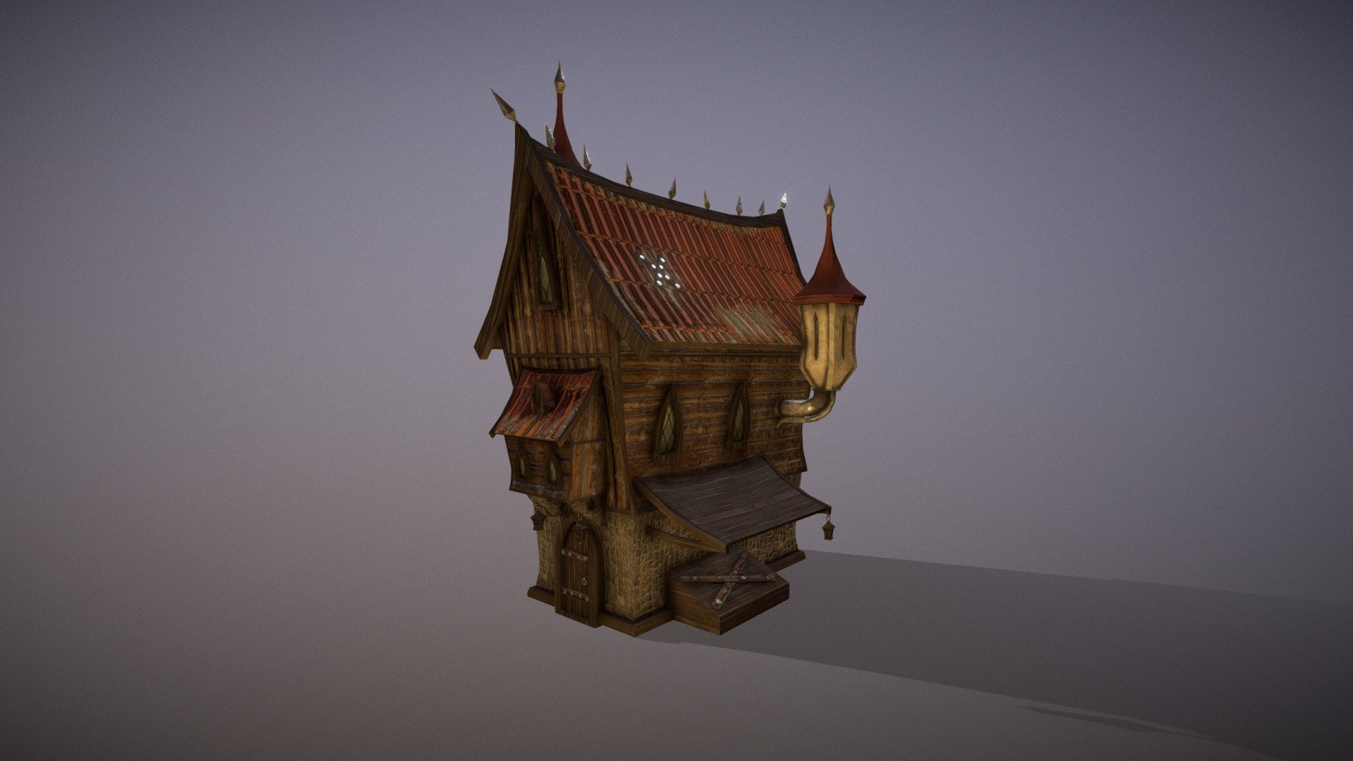 A model of stylized house, made for my own project 3d model
