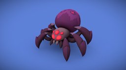 Warrior Way – Spider Queen insect, games, spider, realtime, queen, boss, mobilegames, spiderqueen, character, lowpoly, model, stylized, enemy-monster