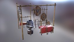 Blacksmith Stall armor, market, stall, blacksmith, hummer, anvil, marketplace, blacksmith-stall, weapons, shop