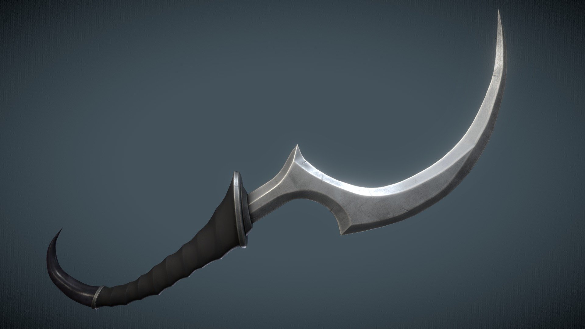 A stylized dagger optimized for video game 3d model