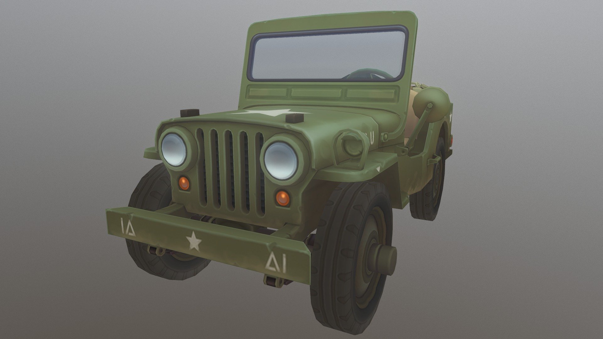 Jeep CJ-2A - 3D model by quicksilver 3d model