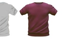 Cartoon High Poly Subdivision Maroon Sweater