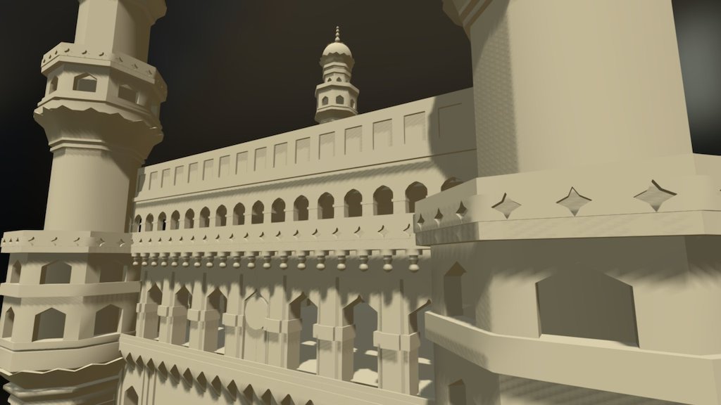 A 500 years old mosque in India 3d model