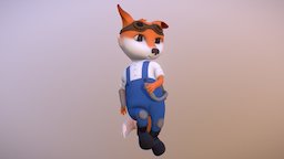 Fox fox, cartoon, animal