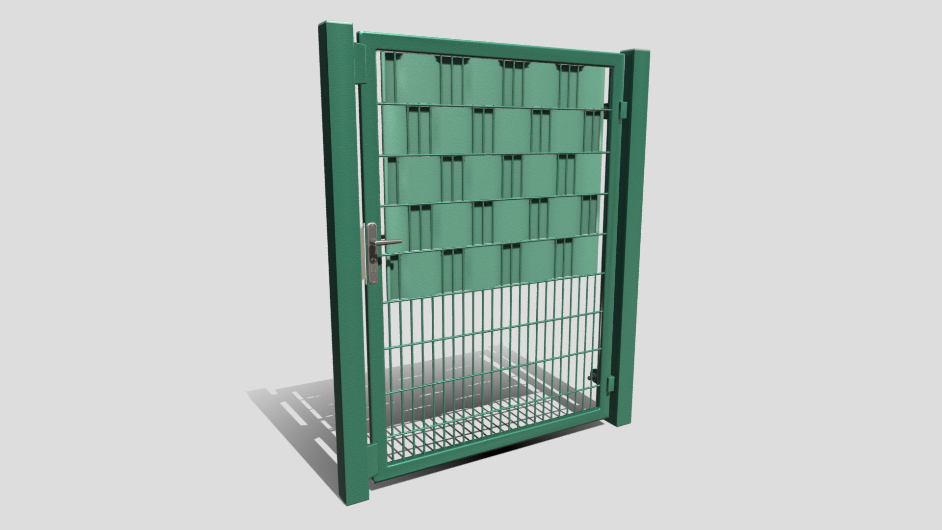 Here is the low-poly version of the green garden door with opening animation.




High-Poly Version (triangles 48.9) 
 - Green Garden Door (Low-Poly) - Buy Royalty Free 3D model by VIS-All-3D (@VIS-All) 3d model