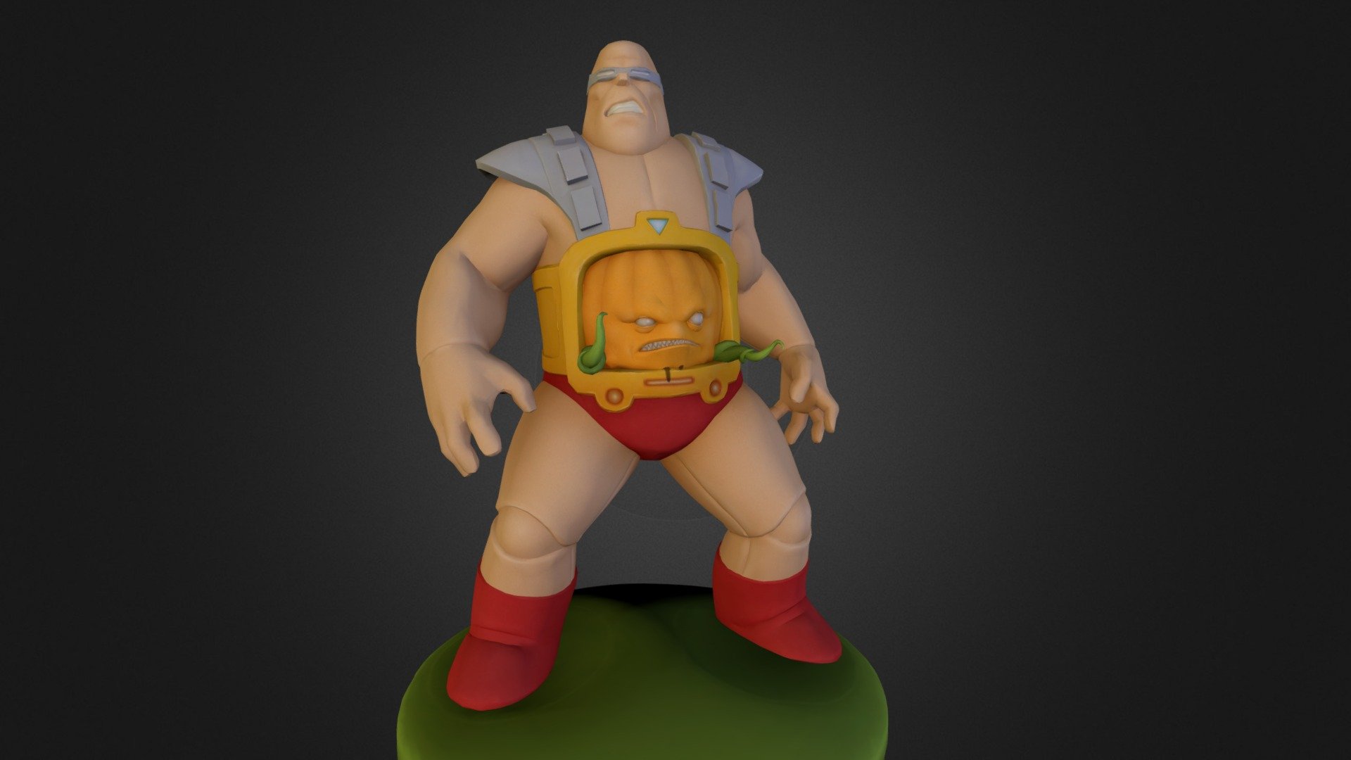 For Halloween 3D Printing Contest. Pumpkin Kraang. :) - Hallo Krang - 3D model by dimetrii 3d model
