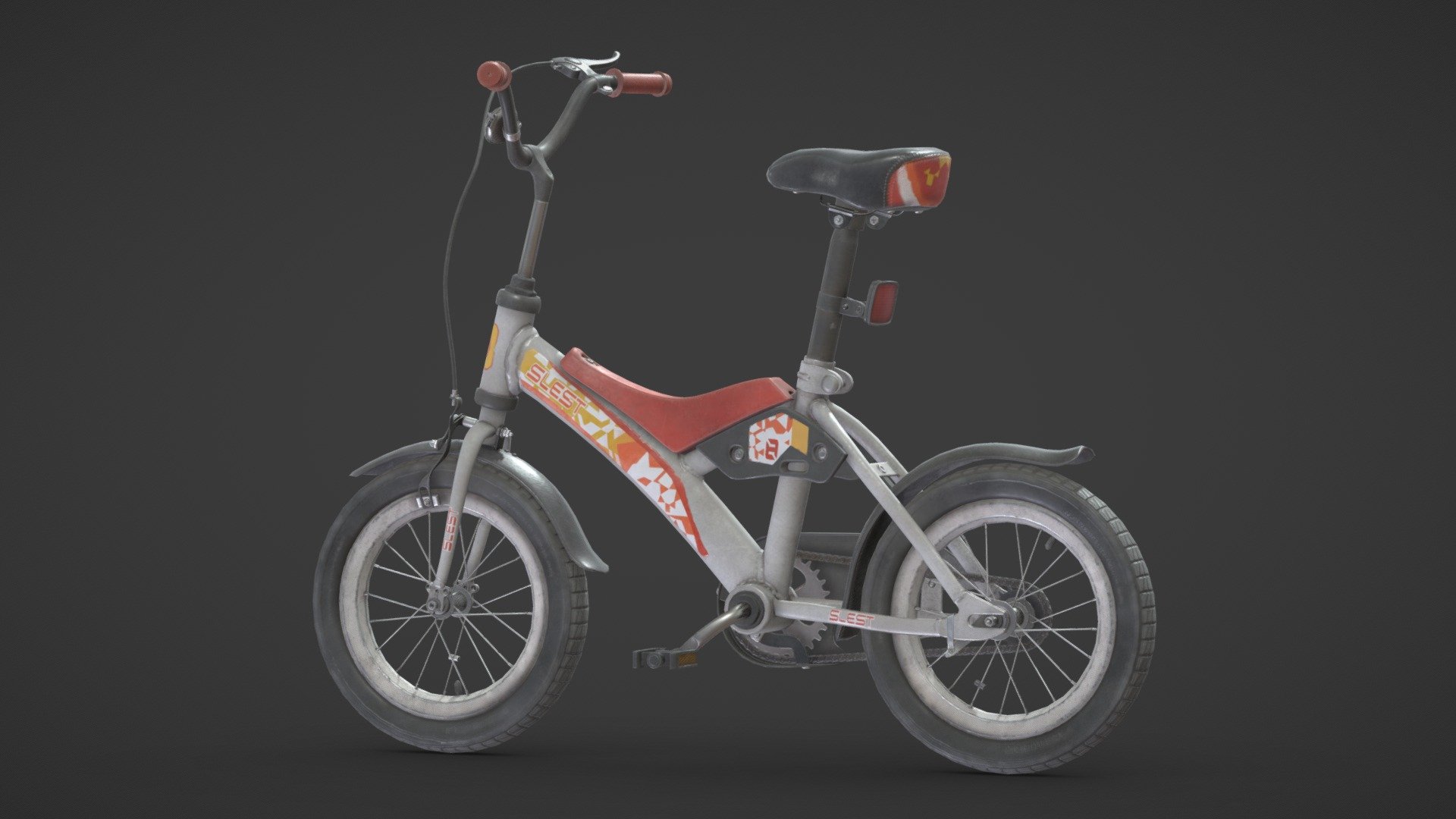 Made in Blender and Substance Painter. 46960 triangles, 24885 vertices. One texture set. ~12 px/cm texel density with 2048x2048 textures - Kid's bicycle - Download Free 3D model by Led_Astray 3d model