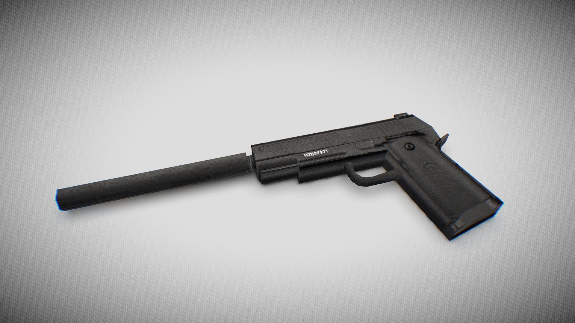 A ps1-style silenced 1911 pistol - 1911 Silenced - Download Free 3D model by J (@jIIll) 3d model