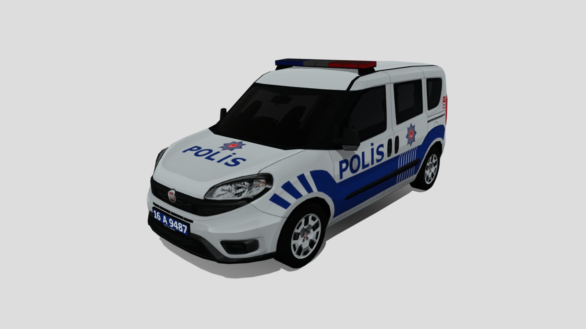 2018 Fiat Doblo Police (Turkey/Türkiye Polis Arabası) by VeesGuy

Tris: 3578
Texture: 1024x1024 - 2018 Fiat Doblo Police (Turkey/Türkiye) - 3D model by VeesGuy 3d model