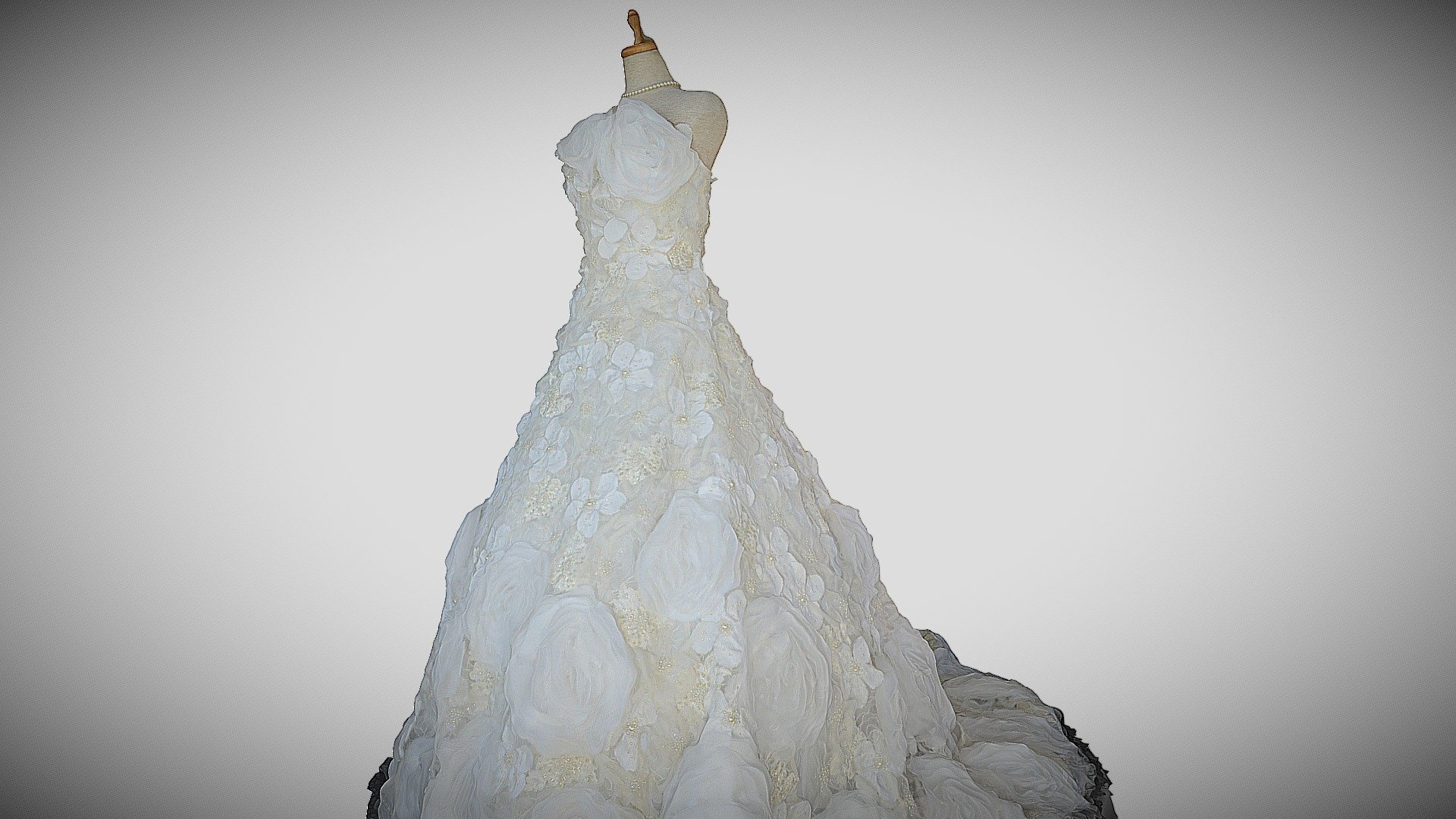 trial wedding dress 3Dscan, see thru fabric - Wedding dress - 3D model by Koto3D Stephane Vogley (@sayavog) 3d model