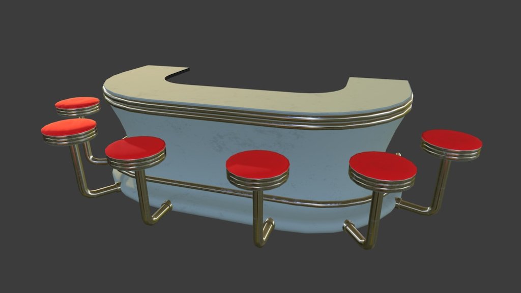 Retro science-fiction bar built for the unreleased game BAD: Battle Arena Drones 3d model