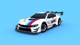 Low Poly GT Car vehicles, gt, low-poly, racing, car, stylized