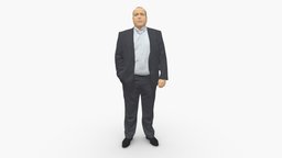 Fat Man Gray Suit 0517 style, people, clothes, miniatures, realistic, success, character, 3dprint, man, human, male