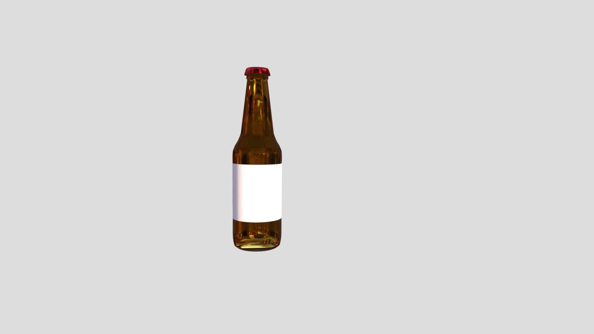 beer bottle with red cap - Beer bottle - Download Free 3D model by Cosmar_one (@earscosmar) 3d model