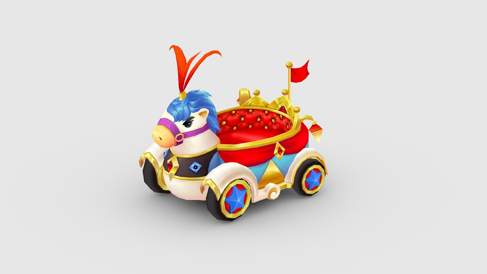 Cartoon children Park carriage or Toy Wagon - Cartoon children Park carriage or Toy Wagon - Buy Royalty Free 3D model by ler_cartoon (@lerrrrr) 3d model