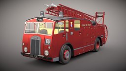 Dennis F12 fire engine truck, london, vintage, brigade, british, antique, classic, england, uk, fire, old, engine, firefighter, vehicle