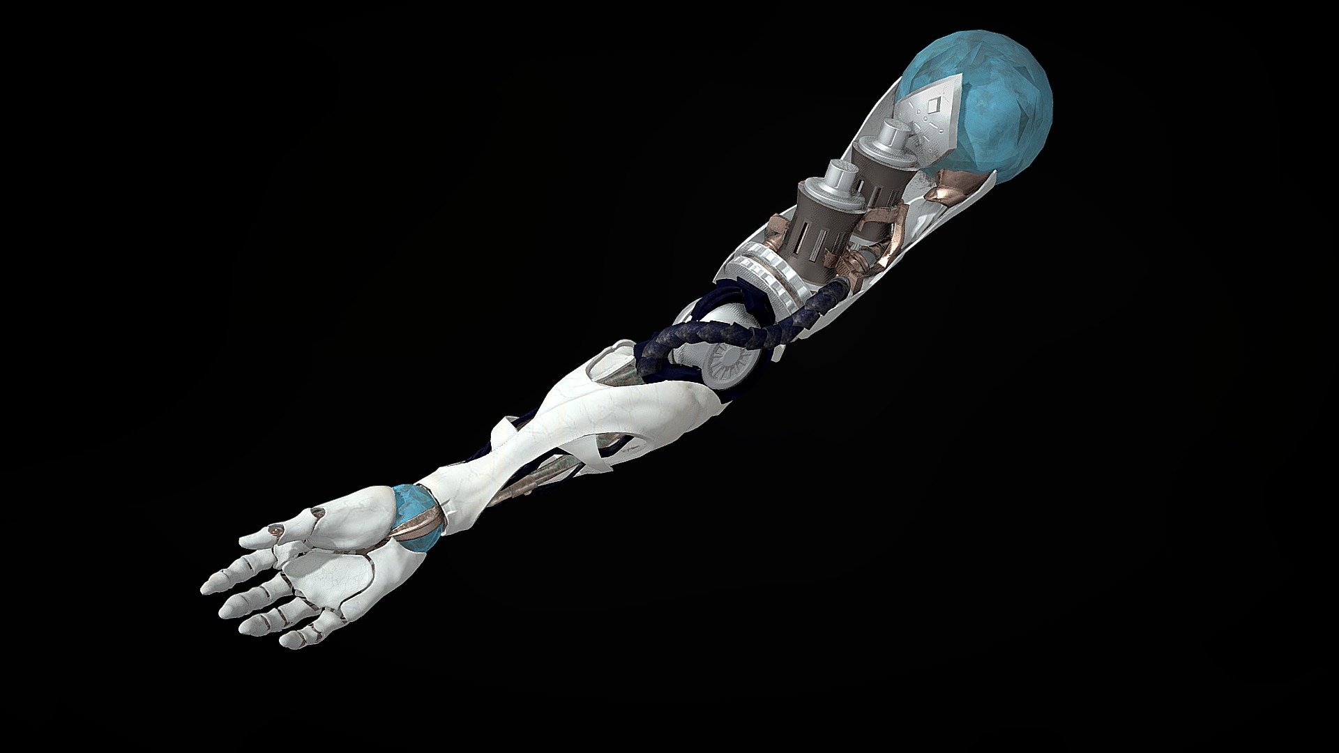 Final Assigment for Game Asset Pipeline - Prostetic Robot Arm - 3D model by JohannaSilver 3d model