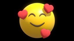 Feeling Loved Yellow Ball Emoticon or Smiley face, symbol, humanoid, little, chat, happy, small, center, love, valentines, smile, facial, emoticon, expression, loved, emoji, message, feeling, cartoon, funny